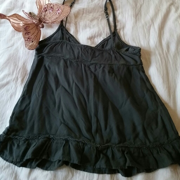 Charcoal Gray Hollister Babydoll Cami - Picture 3 of 4
